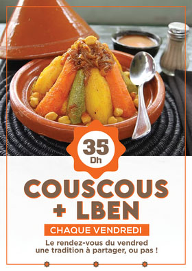 Couscous chaque vendredi à sinko marrakech